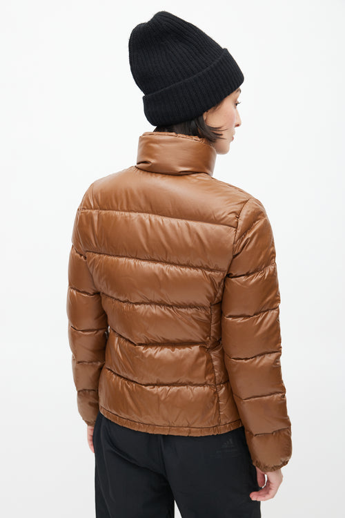 Moncler Brown Claire Quilted Down Jacket