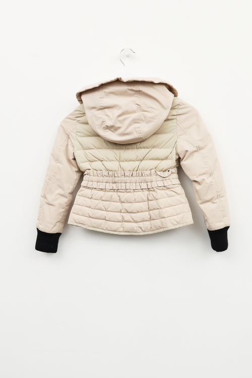 Moncler Cream Adonise Giubbotto Coat