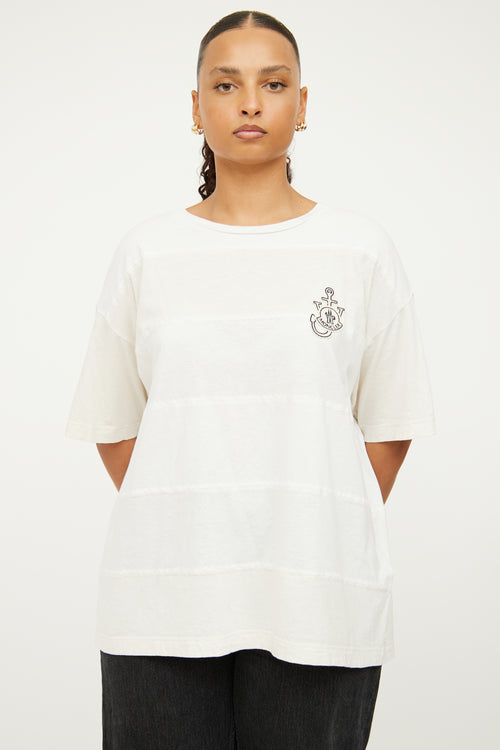 Moncler White 
Cream Short Sleeve T-shirt