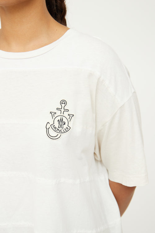 Moncler White 
Cream Short Sleeve T-shirt