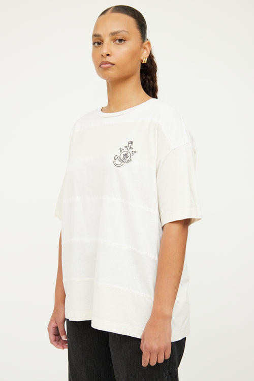 Moncler White 
Cream Short Sleeve T-shirt