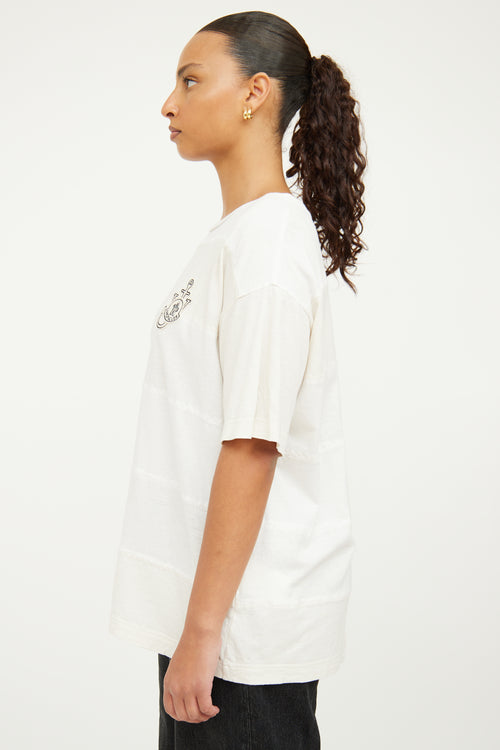 Moncler White 
Cream Short Sleeve T-shirt