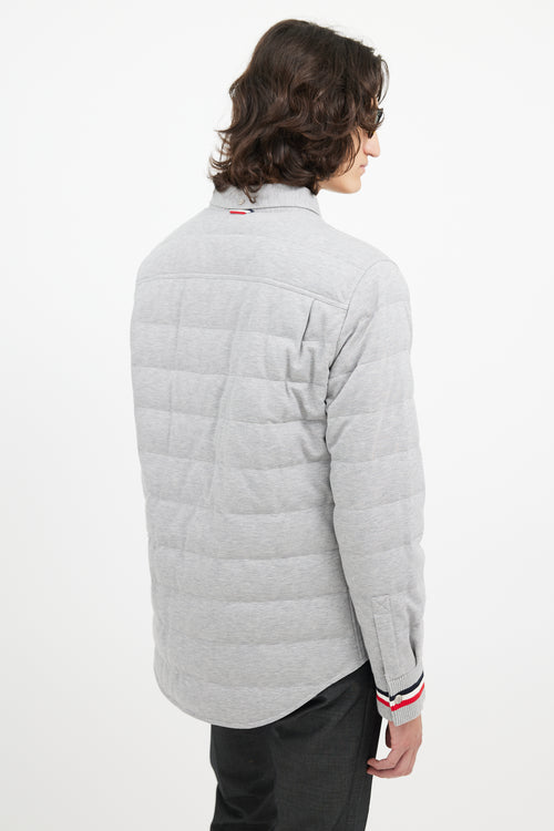 Moncler Gamme Bleu Grey Down Shirt Jacket