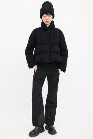 Moncler Gamme Rouge Black Down Cropped Jacket