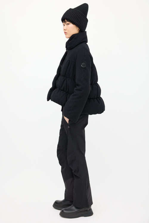 Moncler Gamme Rouge Black Down Cropped Jacket