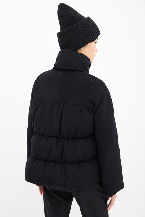 Moncler Gamme Rouge Black Down Cropped Jacket