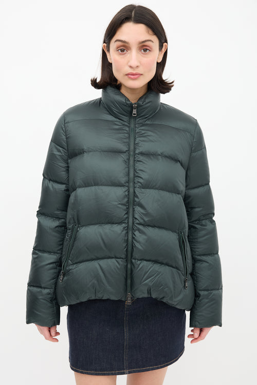 Moncler Green Quilted Down Puffer Jacket