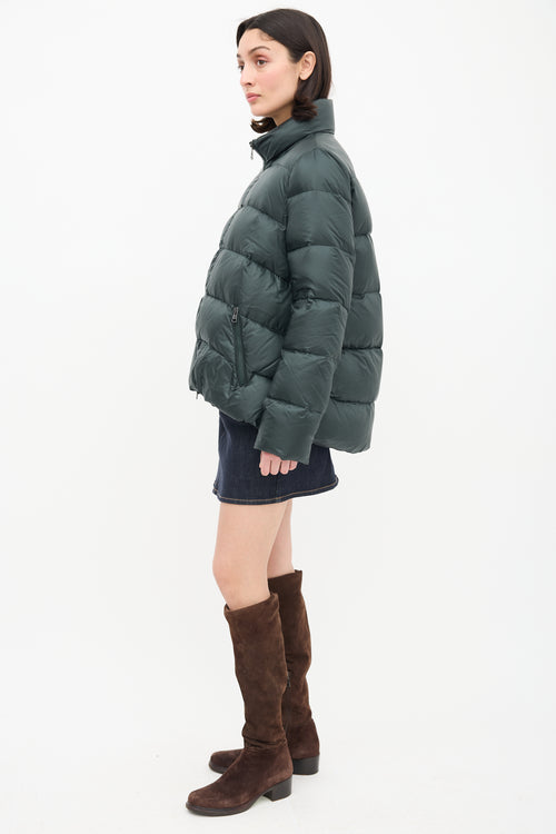 Moncler Green Quilted Down Puffer Jacket