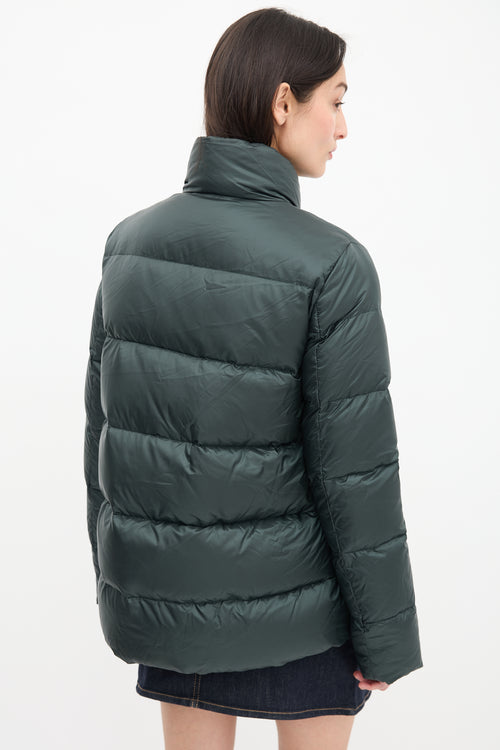 Moncler Green Quilted Down Puffer Jacket