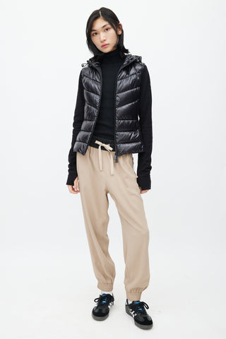 Moncler Grenoble Black Combo Technical Puffer Jacket