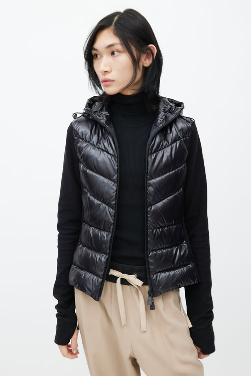 Moncler Grenoble Black Combo Technical Puffer Jacket