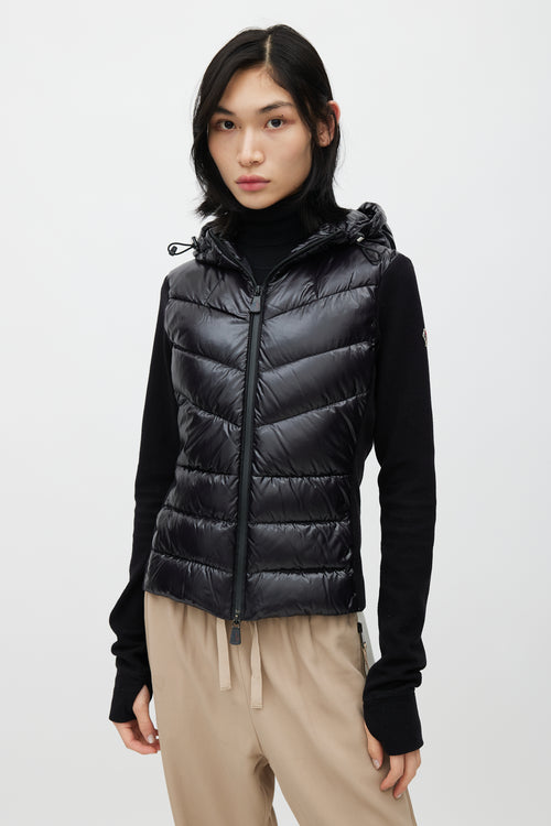 Moncler Grenoble Black Combo Technical Puffer Jacket