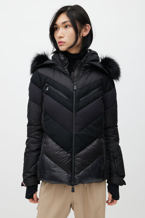 Moncler Grenoble Black Padded Ski Jacket