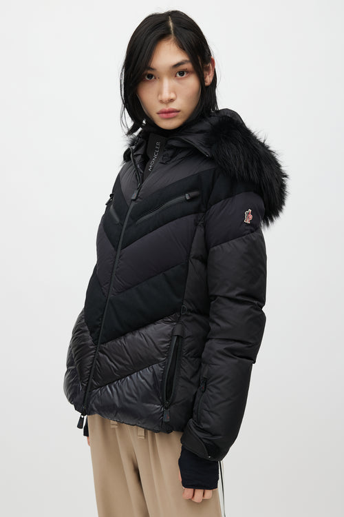 Moncler Grenoble Black Padded Ski Jacket