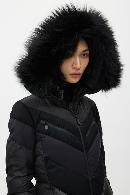 Moncler Grenoble Black Padded Ski Jacket