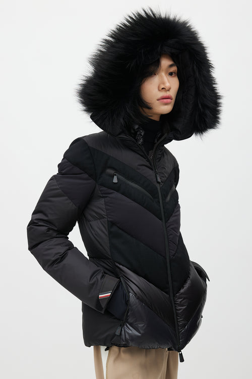 Moncler Grenoble Black Padded Ski Jacket