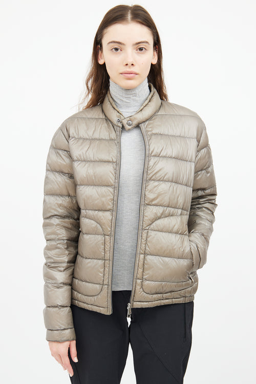 Moncler Grey Acorus Short Down Jacket