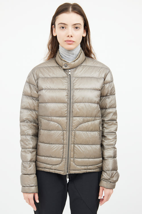 Moncler Grey Acorus Short Down Jacket