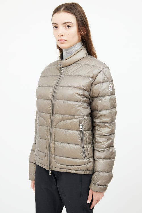 Moncler Grey Acorus Short Down Jacket