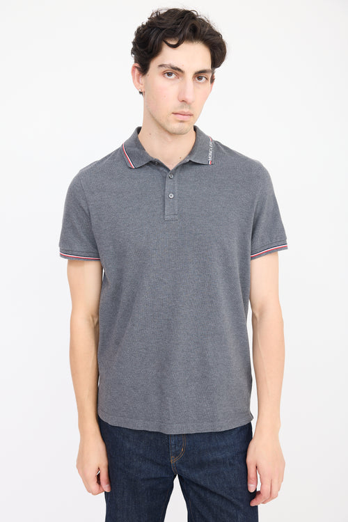 Moncler Grey 
Multicolour Striped Polo