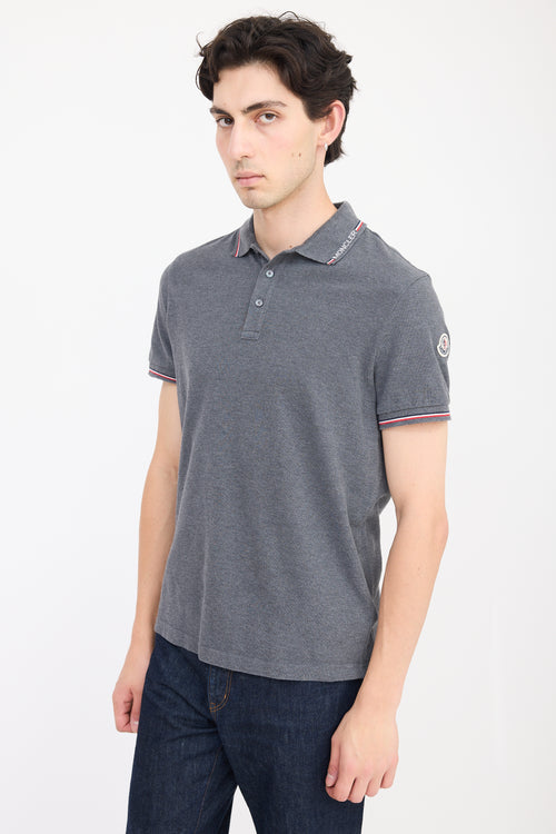 Moncler Grey 
Multicolour Striped Polo