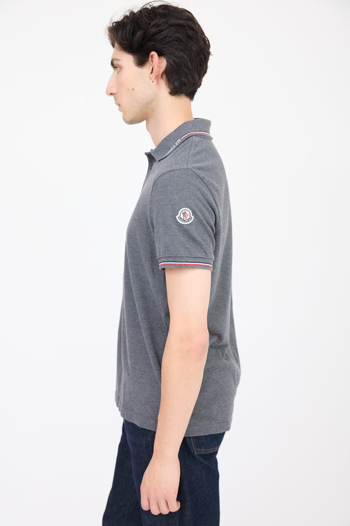 Moncler Grey 
Multicolour Striped Polo