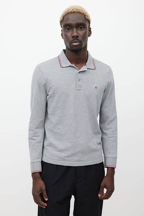 Moncler Grey 
Navy Maglia Longsleeve Polo