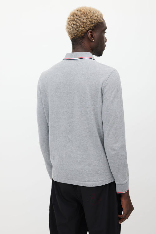 Moncler Grey 
Navy Maglia Longsleeve Polo