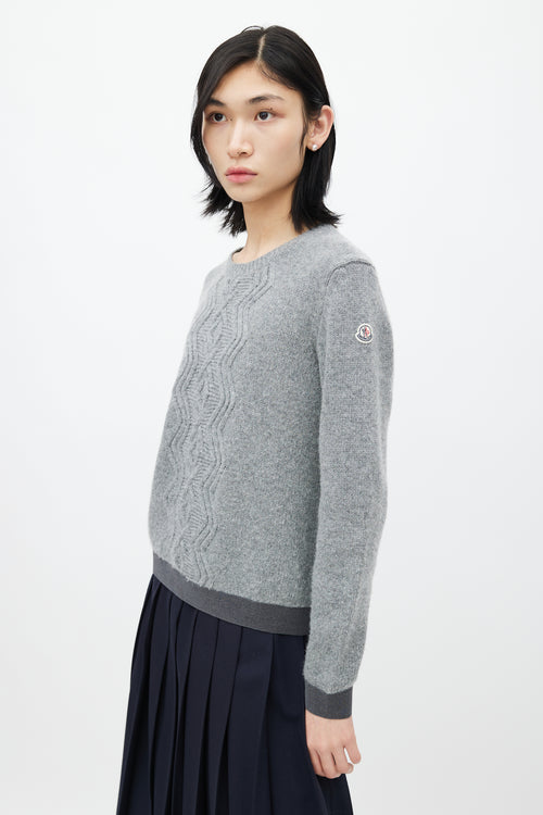 Moncler Grey Wool 
Cashmere Sweater