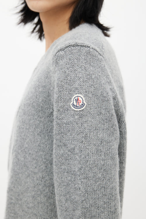 Moncler Grey Wool 
Cashmere Sweater