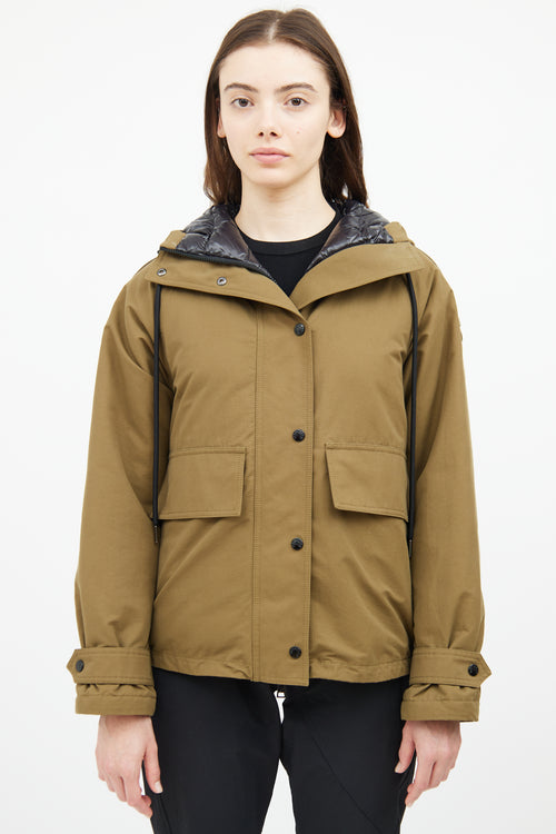 Moncler Khaki Badete Parka Coat