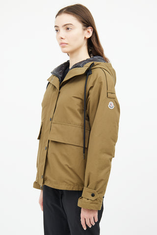 Moncler Khaki Badete Parka Coat