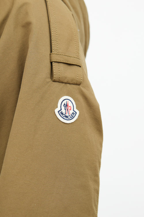 Moncler Khaki Badete Parka Coat