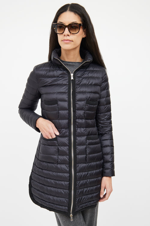 Moncler Black Quilted Longue Saison Jacket