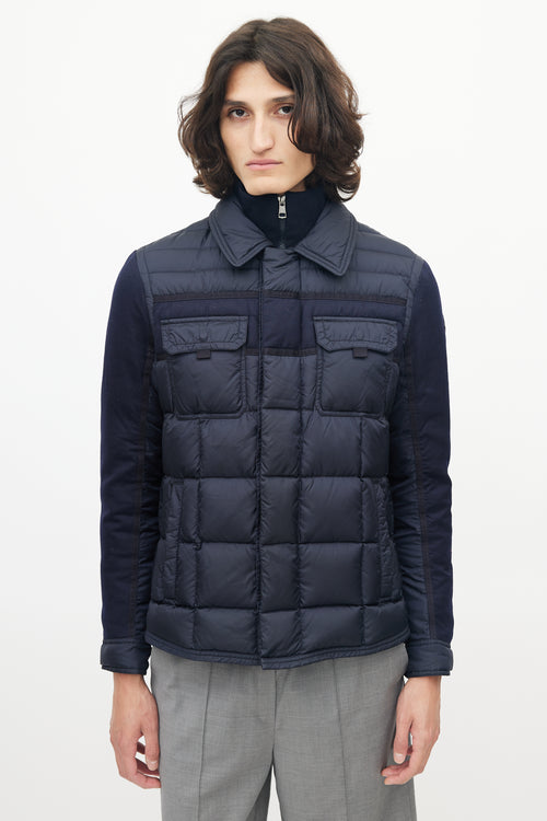 Moncler Navy Blais Down Jacket