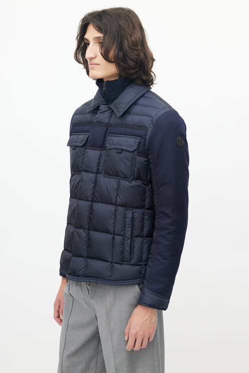 Moncler Navy Blais Down Jacket