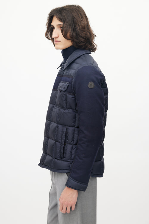 Moncler Navy Blais Down Jacket