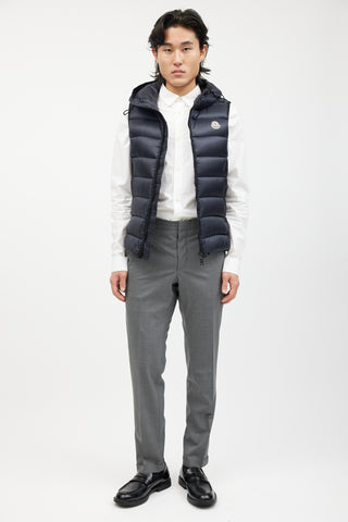 Moncler Navy Down Quilted Vest