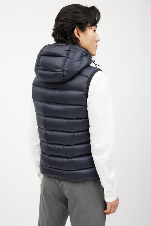 Moncler Navy Down Quilted Vest