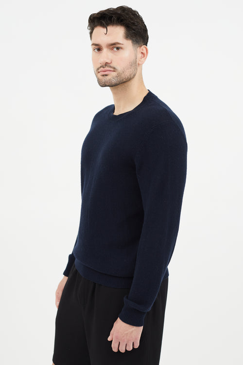 Moncler Navy Knit Cashmere Sweater