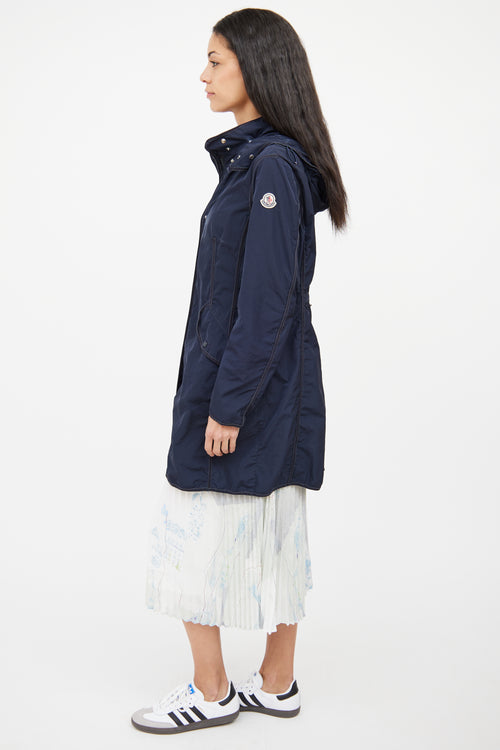 Moncler Navy Argelia Hooded Anorak Jacket