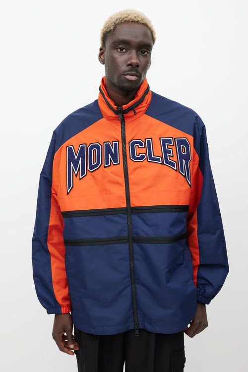 Moncler Orange 
Navy Copernicus Logo Jacket