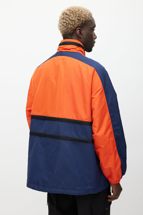 Moncler Orange 
Navy Copernicus Logo Jacket