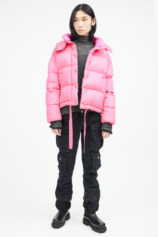 Moncler Pink Onia Drawstring Down Jacket