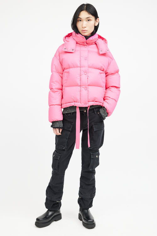 Moncler Pink Onia Drawstring Down Jacket