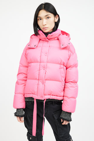 Moncler Pink Onia Drawstring Down Jacket