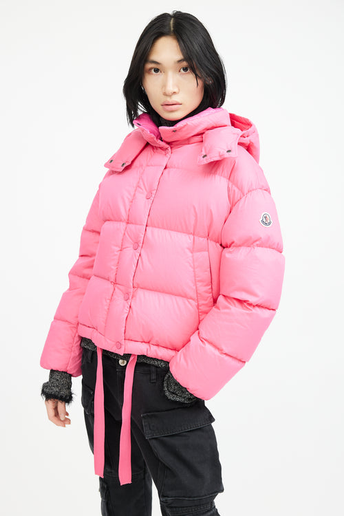 Moncler Pink Onia Drawstring Down Jacket