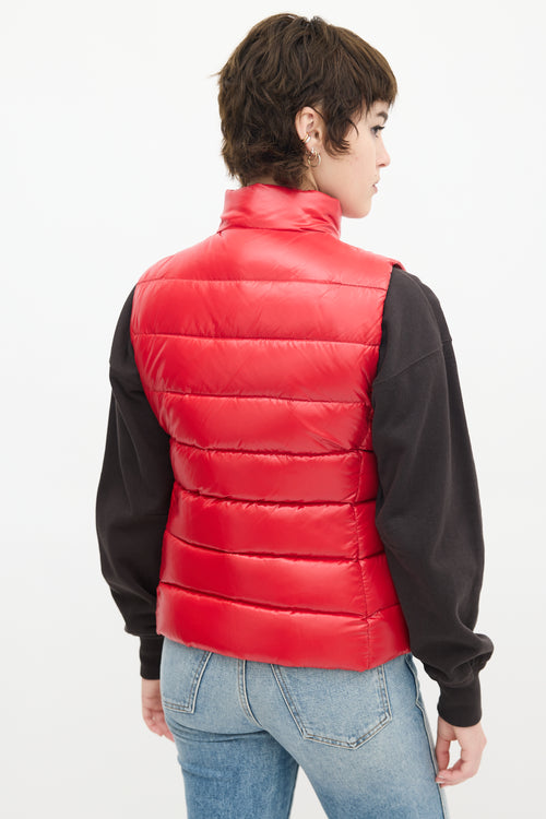 Moncler Red Ghany Down Puffer Vest