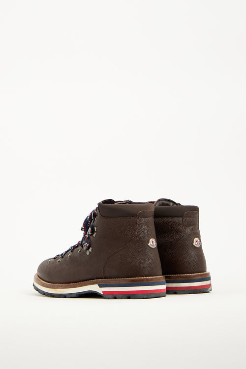 Moncler Brown Leather Peak Scarpa Hiking Boot