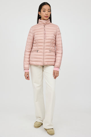 Moncler Pink Safre Down Jacket